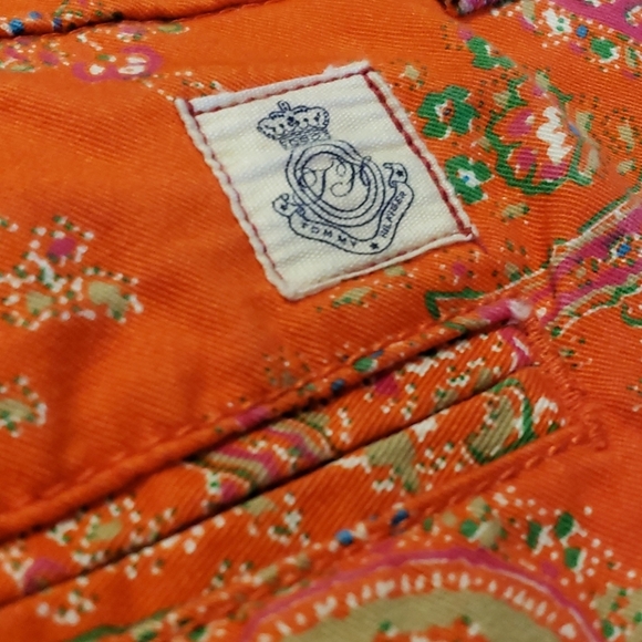 Tommy hilfiger pink orange green paisley shorts - Picture 4 of 5